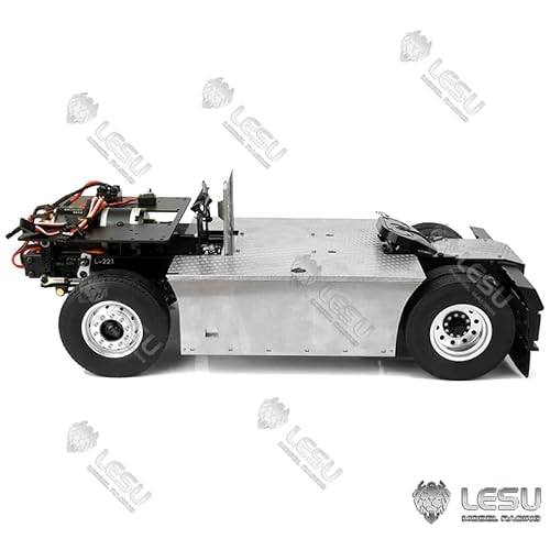 LESU RC 4 * 4 Metall Chassis für 1/14 Traktor LKW 27T Motor Servo Lichter System Rücklicht Hobby Grade Modell von LESU
