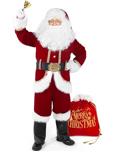 LETIME Deluxe Santa Claus Kostüm für Herren Erwachsene Weihnachten Santa Suit Set Santa Outfit Weihnachtskostüm, Mehrfarbig, XX-Large LETIME Deluxe Santa Claus Kostüm für Herren Erwachsene Weihnachten Santa Suit Set Santa Outfit Weihnachtskostüm, Mehrfarbig, XX-Large von LETIME