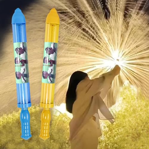 LETSHOLD 2 Stück Feuerwerk Wasserpistolen Kinder mit Großer Kapazität, Wasserpistole mit Feuerwerkseffekt, Water Gun für Kinder Erwachsene Strand Schwimmbad Party Spielzeug (A) von LETSHOLD