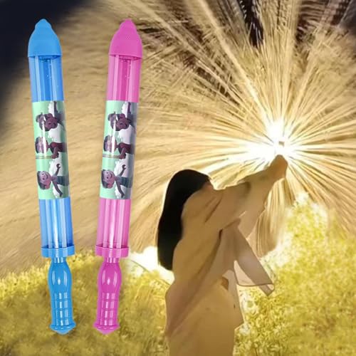 LETSHOLD 2 Stück Feuerwerk Wasserpistolen Kinder Spielzeug mit Großer Kapazität, Water Gun Romantisches WassersprüHspielzeug mit Feuerwerkseffekt für Kinder Erwachsene Strand Schwimmbad Party von LETSHOLD