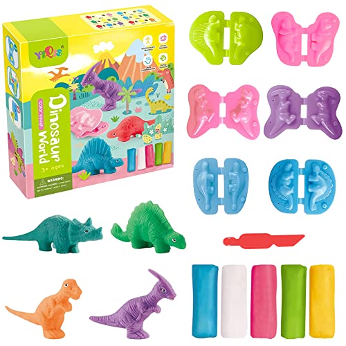 LETTERASHQP 12 Stück Knete Zubehör Knetwerkzeug für Kinder ab 2 3 4 Jahre Dinosaurier Plastilin Werkzeuge DIY knetwerkzeug Dinosaurier Kinderspielzeug Knete Zubehör Set für Kinder Jungen Mädchen von LETTERASHQP