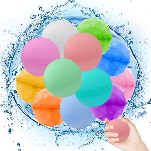 LETTERASHQP Wiederverwendbare Wasserball,Wasserbomben Selbstschließend Set für Sommer-Splash-Partys im Freien, Wasserkampfspiel (B) von LETTERASHQP