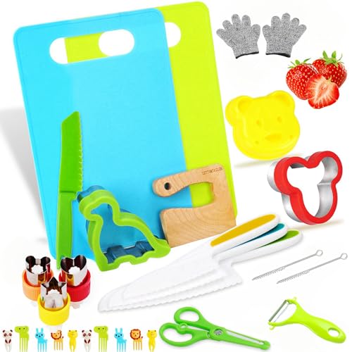 Kindermesser Set und Brotausstechformen-Set, Plätzchenausstecher für Kekse, Obst, Sandwiches und Gemüse, Kindermesser zum Schneiden Kindermesser Set und Brotausstechformen-Set, Plätzchenausstecher für Kekse, Obst, Sandwiches und Gemüse, Kindermesser zum Schneiden von LETTO & TAILOR