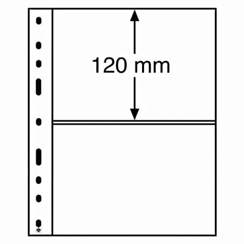 Leuchtturm Kunststoffhüllen Optima, 2er Einteilung, glasklar von Leuchtturm