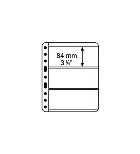 Leuchtturm Kunststoffhüllen Vario 3C, 3er-Einteilung, klare Folie von Leuchtturm