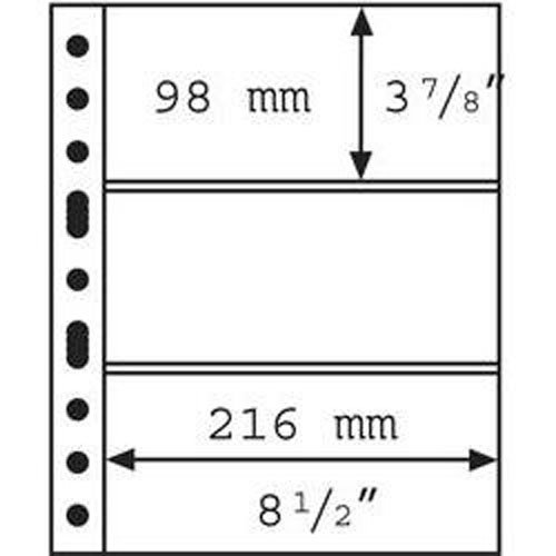 Leuchtturm (305160) Kunststoffhüllen GRANDE, mit 3 waagerechten Streifen, schwarz von Leuchtturm