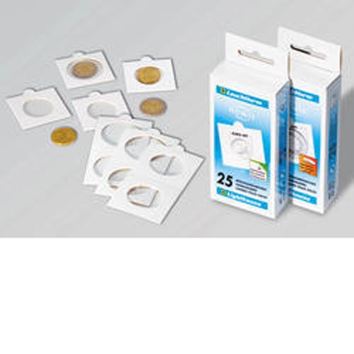 Leuchtturm Münzrähmchen Matrix, weiß, Innendurchmesser 39,5 mm, selbstklebend, 25er-Pack Leuchtturm Münzrähmchen Matrix, weiß, Innendurchmesser 39,5 mm, selbstklebend, 25er-Pack von LEUCHTTURM1917