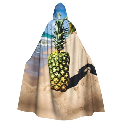 Ananas am Strand, Halloween-Party-Umhang für Erwachsene, stilvolles Kürbis-Thema, mit Kapuze, Zauberer-Robe, Cosplay-Kostüm, Schwarz Ananas am Strand, Halloween-Party-Umhang für Erwachsene, stilvolles Kürbis-Thema, mit Kapuze, Zauberer-Robe, Cosplay-Kostüm, Schwarz von LEVNDIEJ