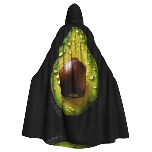 Avocado Halloween-Party-Umhang für Erwachsene, stilvolles Kürbis-Thema, mit Kapuze, Zauberer-Robe, Cosplay-Kostüm, Schwarz Avocado Halloween-Party-Umhang für Erwachsene, stilvolles Kürbis-Thema, mit Kapuze, Zauberer-Robe, Cosplay-Kostüm, Schwarz von LEVNDIEJ
