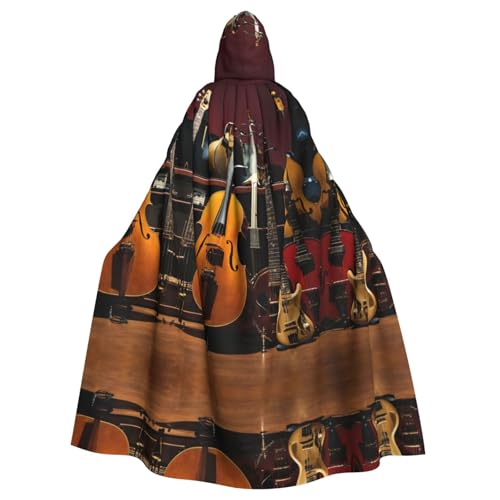 E-Gitarre für Erwachsene, Halloween-Party, Umhang, stilvolles Kürbis-Thema, mit Kapuze, Zauberer-Robe, Cosplay-Kostüm, Schwarz E-Gitarre für Erwachsene, Halloween-Party, Umhang, stilvolles Kürbis-Thema, mit Kapuze, Zauberer-Robe, Cosplay-Kostüm, Schwarz von LEVNDIEJ