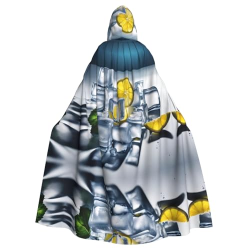Gelbe Zitrone, Halloween-Party-Umhang, stilvolles Kürbis-Thema, mit Kapuze, Zauberer-Robe, Cosplay-Kostüme von LEVNDIEJ