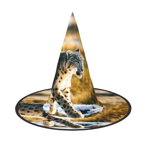 Halloween-Hexenhut, Hexenkostüm, Leopardenmuster, für Cosplay, Party, Zaubererhut, Zubehör für Damen Halloween-Hexenhut, Hexenkostüm, Leopardenmuster, für Cosplay, Party, Zaubererhut, Zubehör für Damen von LEVNDIEJ