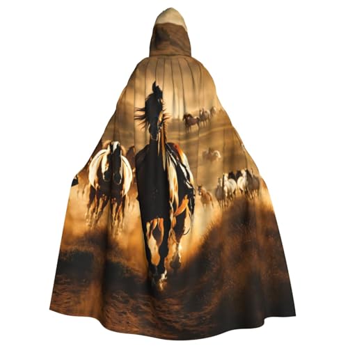 Halloween-Partyumhang mit Pferdestreifenmuster, für Erwachsene, stilvolles Kürbis-Thema, mit Kapuze, Zauberer-Robe, Cosplay-Kostüm, Schwarz Halloween-Partyumhang mit Pferdestreifenmuster, für Erwachsene, stilvolles Kürbis-Thema, mit Kapuze, Zauberer-Robe, Cosplay-Kostüm, Schwarz von LEVNDIEJ