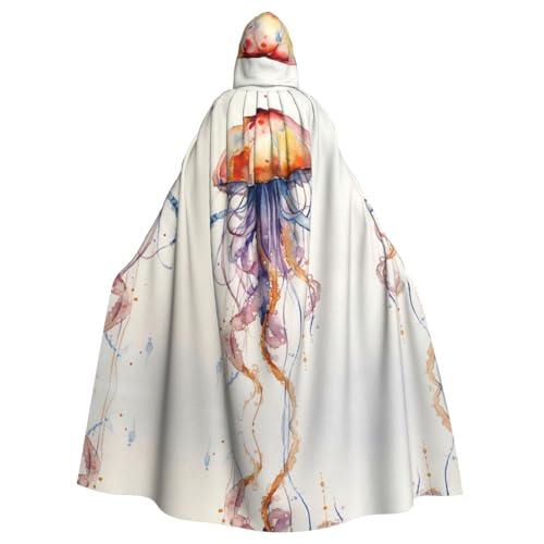 Halloween-Partyumhang mit Quallen-Muster, für Erwachsene, stilvolles Kürbis-Thema, Zauberer-Robe, Cosplay-Kostüm, Schwarz Halloween-Partyumhang mit Quallen-Muster, für Erwachsene, stilvolles Kürbis-Thema, Zauberer-Robe, Cosplay-Kostüm, Schwarz von LEVNDIEJ