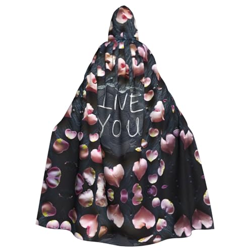 Halloween-Umhang mit Aufschrift "I Love You", für Erwachsene, Halloween-Party, Umhang, stilvolles Kürbis-Thema, mit Kapuze, Zauberer-Robe, Cosplay-Kostüm, Schwarz Halloween-Umhang mit Aufschrift "I Love You", für Erwachsene, Halloween-Party, Umhang, stilvolles Kürbis-Thema, mit Kapuze, Zauberer-Robe, Cosplay-Kostüm, Schwarz von LEVNDIEJ