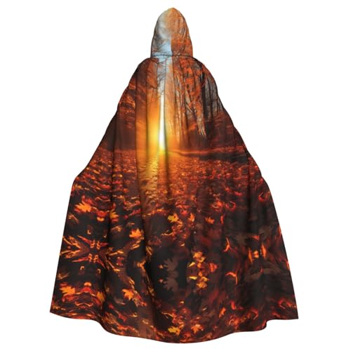 Herbst-Umhang für Erwachsene, Halloween, Party, Umhang, stilvolles Kürbis-Thema, mit Kapuze, Zauberer-Robe, Cosplay-Kostüm, Schwarz Herbst-Umhang für Erwachsene, Halloween, Party, Umhang, stilvolles Kürbis-Thema, mit Kapuze, Zauberer-Robe, Cosplay-Kostüm, Schwarz von LEVNDIEJ