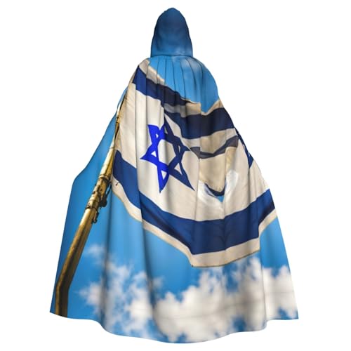 Israelische Flagge für Erwachsene, Halloween-Party, Umhang, stilvolles Kürbis-Thema, Zauberer-Robe, Cosplay-Kostüm, Schwarz Israelische Flagge für Erwachsene, Halloween-Party, Umhang, stilvolles Kürbis-Thema, Zauberer-Robe, Cosplay-Kostüm, Schwarz von LEVNDIEJ