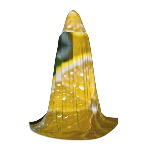 Kapuzenumhang mit Zitronenfruchtdruck für Damen und Herren, Mittelalter-Kostüm, Umhang für Halloween, Maskerade, Cosplay, Schwarz, Medium Kapuzenumhang mit Zitronenfruchtdruck für Damen und Herren, Mittelalter-Kostüm, Umhang für Halloween, Maskerade, Cosplay, Schwarz, Medium von LEVNDIEJ