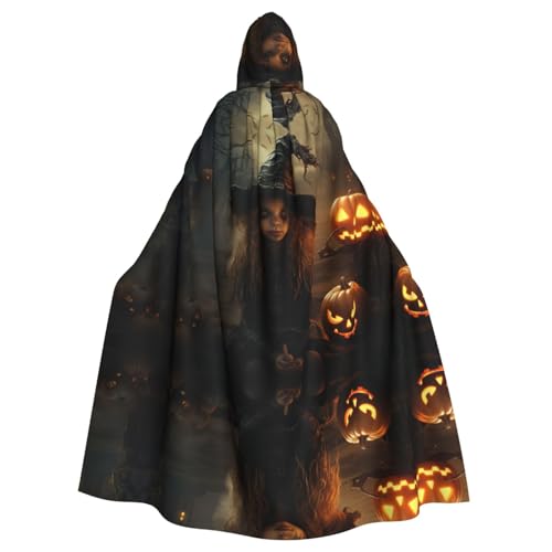 Kürbis Halloween Erwachsene Halloween Party Umhang Stilvolles Kürbisthema Kapuze Zauberer Robe Cosplay Kostüme Schwarz Kürbis Halloween Erwachsene Halloween Party Umhang Stilvolles Kürbisthema Kapuze Zauberer Robe Cosplay Kostüme Schwarz von LEVNDIEJ
