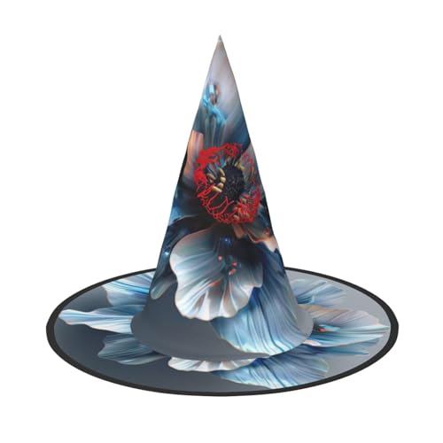 LEVNDIEJ 3D-Blumendruck, Halloween-Hexenhut, Hexenkostüm, Damen, Cosplay, Party, Zaubererhut, Zubehör für Frauen LEVNDIEJ 3D-Blumendruck, Halloween-Hexenhut, Hexenkostüm, Damen, Cosplay, Party, Zaubererhut, Zubehör für Frauen von LEVNDIEJ