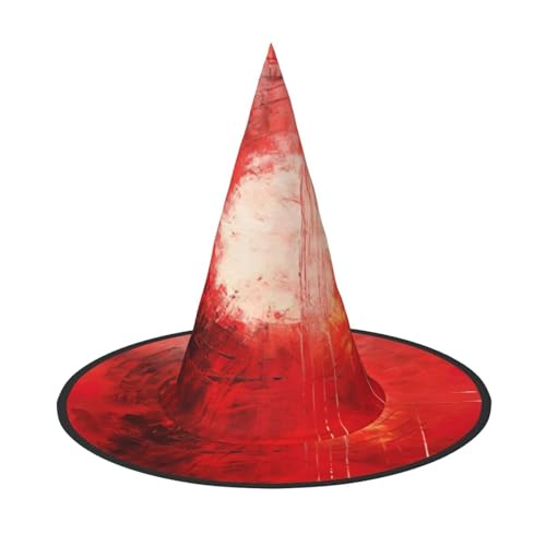 LEVNDIEJ Abstrakter Maldruck, Halloween, Hexenhut, Hexenkostüm, Damen, Cosplay, Party, Zaubererhut, Zubehör für Frauen von LEVNDIEJ