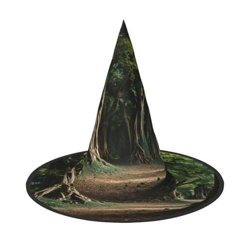 LEVNDIEJ Baum Kunstdruck Halloween Hexenhut Hexenkostüm Frauen Cosplay Party Zauberer Hut Zubehör für Frauen LEVNDIEJ Baum Kunstdruck Halloween Hexenhut Hexenkostüm Frauen Cosplay Party Zauberer Hut Zubehör für Frauen von LEVNDIEJ