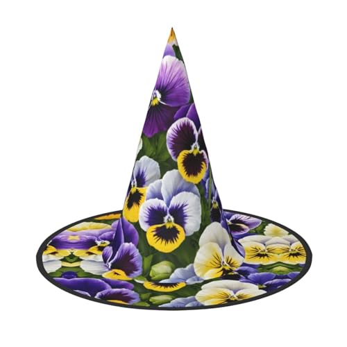 LEVNDIEJ Blauer Blumendruck Halloween Hexenhut Hexenkostüm Frauen Cosplay Party Zauberer Hut Zubehör für Frauen LEVNDIEJ Blauer Blumendruck Halloween Hexenhut Hexenkostüm Frauen Cosplay Party Zauberer Hut Zubehör für Frauen von LEVNDIEJ