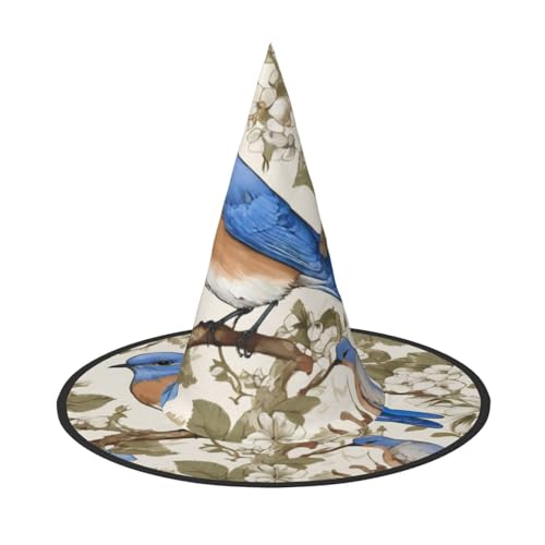 LEVNDIEJ Bluebird Design 02 Druck Halloween Hexenhut Hexenkostüm Frauen Cosplay Party Zauberer Hut Zubehör für Frauen LEVNDIEJ Bluebird Design 02 Druck Halloween Hexenhut Hexenkostüm Frauen Cosplay Party Zauberer Hut Zubehör für Frauen von LEVNDIEJ