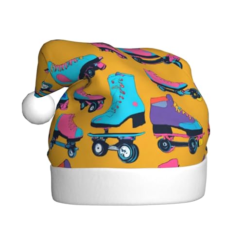 LEVNDIEJ Bunte Rollschuh-Weihnachtsmannmütze, Erwachsene, Weihnachtsmütze, Urlaub für Unisex, Weihnachtsmütze für Neujahrsparty LEVNDIEJ Bunte Rollschuh-Weihnachtsmannmütze, Erwachsene, Weihnachtsmütze, Urlaub für Unisex, Weihnachtsmütze für Neujahrsparty von LEVNDIEJ