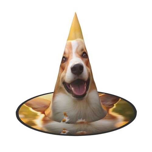 LEVNDIEJ Corgi Halloween-Hexenhut, Hexenkostüm, für Cosplay, Party, Zaubererhut, Zubehör für Damen LEVNDIEJ Corgi Halloween-Hexenhut, Hexenkostüm, für Cosplay, Party, Zaubererhut, Zubehör für Damen von LEVNDIEJ
