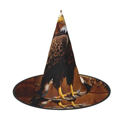 LEVNDIEJ Fliegender Adler Druck Halloween Hexenhut Hexenkostüm Frauen Cosplay Party Zauberer Hut Zubehör für Frauen von LEVNDIEJ