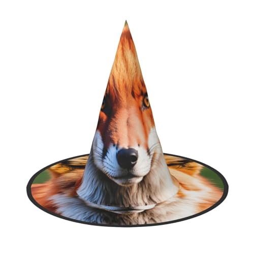 LEVNDIEJ Fuchs-Druck, Halloween-Hexenhut, Hexenkostüm, Damen, Cosplay, Party, Zaubererhut, Zubehör für Frauen LEVNDIEJ Fuchs-Druck, Halloween-Hexenhut, Hexenkostüm, Damen, Cosplay, Party, Zaubererhut, Zubehör für Frauen von LEVNDIEJ