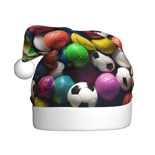 LEVNDIEJ Fußball-Weihnachtsmannmütze, Erwachsene, Weihnachtsmütze, Urlaub für Unisex, Weihnachtsmütze für Neujahr, festliche Party LEVNDIEJ Fußball-Weihnachtsmannmütze, Erwachsene, Weihnachtsmütze, Urlaub für Unisex, Weihnachtsmütze für Neujahr, festliche Party von LEVNDIEJ