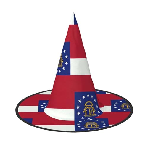 LEVNDIEJ Georgia State Flag Print Halloween Hexenhut Hexenkostüm Frauen Cosplay Party Zauberer Hut Zubehör für Frauen LEVNDIEJ Georgia State Flag Print Halloween Hexenhut Hexenkostüm Frauen Cosplay Party Zauberer Hut Zubehör für Frauen von LEVNDIEJ