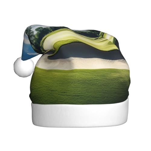 LEVNDIEJ Golfplatz-Weihnachtsmannmütze, Erwachsene, Weihnachtsmütze, Urlaub für Unisex, Weihnachtsmütze für Neujahrsparty von LEVNDIEJ