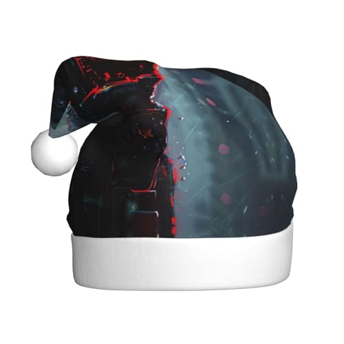 LEVNDIEJ Hacker Era Weihnachtsmannmütze, Erwachsene, Weihnachtsmütze, Urlaub für Unisex, Weihnachtsmütze für Neujahrsparty von LEVNDIEJ