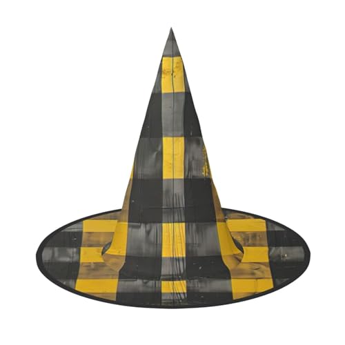 LEVNDIEJ Halloween-Hexenhut, Hexenkostüm, Cosplay, Party, Zaubererhut, Zubehör für Damen, Gelb, Grau, Schwarz LEVNDIEJ Halloween-Hexenhut, Hexenkostüm, Cosplay, Party, Zaubererhut, Zubehör für Damen, Gelb, Grau, Schwarz von LEVNDIEJ