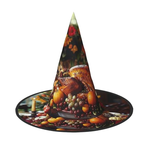 LEVNDIEJ Halloween-Hexenhut, Hexenkostüm, Halloween, Cosplay, Party, Zaubererhut, Zubehör für Frauen von LEVNDIEJ