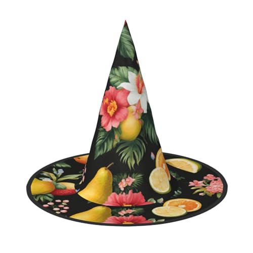 LEVNDIEJ Hexenhut mit tropischen Früchten, für Halloween, Cosplay, Party, Zaubererhut, Zubehör für Damen LEVNDIEJ Hexenhut mit tropischen Früchten, für Halloween, Cosplay, Party, Zaubererhut, Zubehör für Damen von LEVNDIEJ