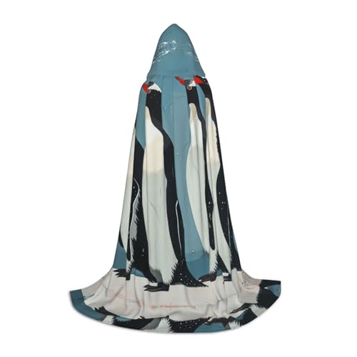 LEVNDIEJ Kapuzenumhang mit Pinguin-Druck, für Damen und Herren, Mittelalter-Kostüm, Umhang für Halloween, Maskerade, Cosplay, Schwarz, Small LEVNDIEJ Kapuzenumhang mit Pinguin-Druck, für Damen und Herren, Mittelalter-Kostüm, Umhang für Halloween, Maskerade, Cosplay, Schwarz, Small von LEVNDIEJ