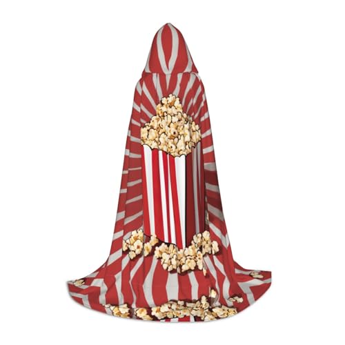 LEVNDIEJ Kapuzenumhang mit Popcorn-Aufdruck, für Damen und Herren, Mittelalter-Kostüm, Umhang für Halloween, Maskerade, Cosplay, Schwarz, Small LEVNDIEJ Kapuzenumhang mit Popcorn-Aufdruck, für Damen und Herren, Mittelalter-Kostüm, Umhang für Halloween, Maskerade, Cosplay, Schwarz, Small von LEVNDIEJ