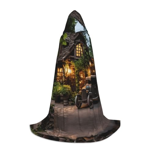 LEVNDIEJ Kapuzenumhang mit Scheunentür für Damen und Herren, Mittelalter-Kostüm, Umhang für Halloween, Maskerade, Cosplay, Schwarz, Large LEVNDIEJ Kapuzenumhang mit Scheunentür für Damen und Herren, Mittelalter-Kostüm, Umhang für Halloween, Maskerade, Cosplay, Schwarz, Large von LEVNDIEJ