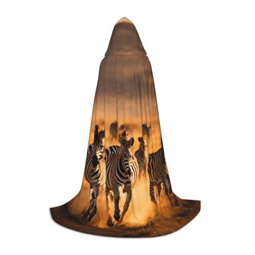LEVNDIEJ Kapuzenumhang mit Zebra-Tierdruck für Damen und Herren, Mittelalter-Kostüm, Umhang für Halloween, Maskerade, Cosplay, Schwarz, Large LEVNDIEJ Kapuzenumhang mit Zebra-Tierdruck für Damen und Herren, Mittelalter-Kostüm, Umhang für Halloween, Maskerade, Cosplay, Schwarz, Large von LEVNDIEJ