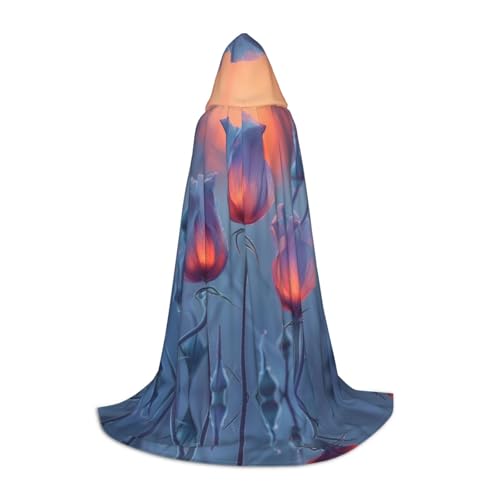 LEVNDIEJ Kapuzenumhang mit drei Blumen und 2 Drucken, für Damen und Herren, Mittelalter-Kostüm, Umhang für Halloween, Maskerade, Cosplay, Schwarz, Large LEVNDIEJ Kapuzenumhang mit drei Blumen und 2 Drucken, für Damen und Herren, Mittelalter-Kostüm, Umhang für Halloween, Maskerade, Cosplay, Schwarz, Large von LEVNDIEJ