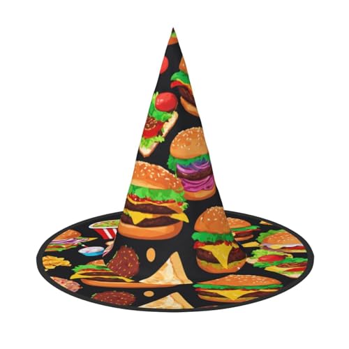 LEVNDIEJ Lustiger Druck für Halloween, Hexenhut, Hexenkostüm, Cosplay, Party, Zaubererhut, Zubehör für Frauen LEVNDIEJ Lustiger Druck für Halloween, Hexenhut, Hexenkostüm, Cosplay, Party, Zaubererhut, Zubehör für Frauen von LEVNDIEJ