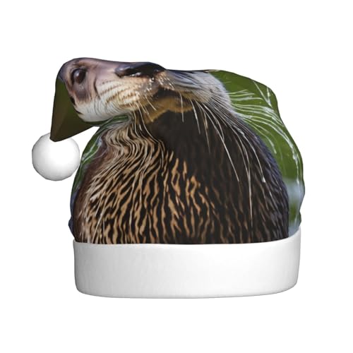 LEVNDIEJ Niedliche braune Otter-Weihnachtsmannmütze, Erwachsene, Weihnachtsmütze, Urlaub für Unisex, Weihnachtsmütze für Neujahrsparty LEVNDIEJ Niedliche braune Otter-Weihnachtsmannmütze, Erwachsene, Weihnachtsmütze, Urlaub für Unisex, Weihnachtsmütze für Neujahrsparty von LEVNDIEJ