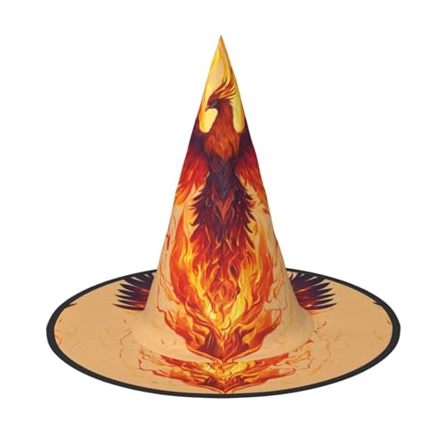 LEVNDIEJ Phoenix Print Halloween Hexenhut Hexenkostüm Frauen Cosplay Party Zauberer Hut Zubehör für Frauen LEVNDIEJ Phoenix Print Halloween Hexenhut Hexenkostüm Frauen Cosplay Party Zauberer Hut Zubehör für Frauen von LEVNDIEJ