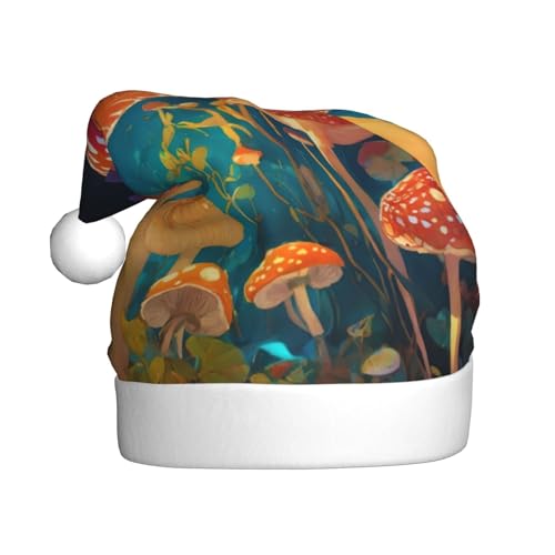 LEVNDIEJ Pilz-Weihnachtsmannmütze, Erwachsene, Weihnachtsmütze, Feiertag für Unisex, Weihnachtsmütze für Neujahr, festliche Party von LEVNDIEJ