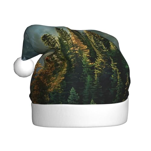 LEVNDIEJ Rocky Mountains Weihnachtsmannmütze, Erwachsene, Weihnachtsmütze, Urlaub für Unisex, Weihnachtsmütze für Neujahrsparty LEVNDIEJ Rocky Mountains Weihnachtsmannmütze, Erwachsene, Weihnachtsmütze, Urlaub für Unisex, Weihnachtsmütze für Neujahrsparty von LEVNDIEJ