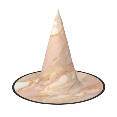 LEVNDIEJ Rotgoldener Marmor-Druck, Halloween, Hexenhut, Hexenkostüm, Damen, Cosplay, Party, Zaubererhut, Zubehör für Frauen LEVNDIEJ Rotgoldener Marmor-Druck, Halloween, Hexenhut, Hexenkostüm, Damen, Cosplay, Party, Zaubererhut, Zubehör für Frauen von LEVNDIEJ